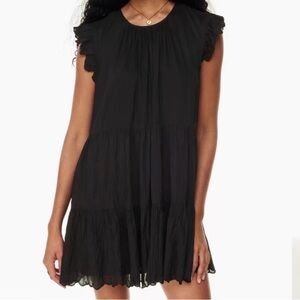 Aritzia Sidonie Black Tiered Mini Dress